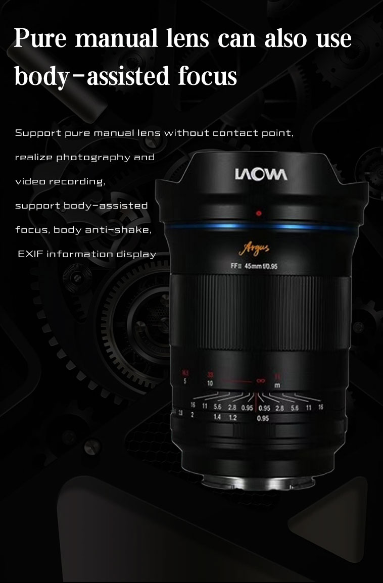 Body-assisted focus for manual lenses